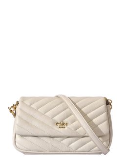 Eske - Vanilla Quilted Leather Shoulder Bag for Women