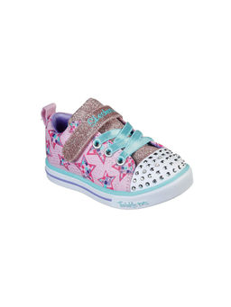 SKECHERS - Pink Sparkle Lite Embellished Sneakers