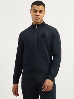 United Colors of Benetton - Men Navy Blue Solid Jacket