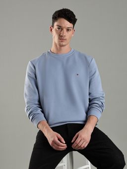 Tommy Hilfiger - Men Blue Solid Sweatshirt