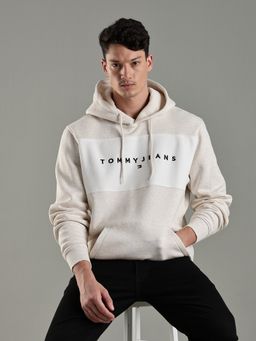 Tommy Hilfiger - Men Beige Typography Hoodie
