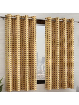 Story@Home - Beige Window Curtains (Pack of 2)
