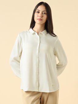 Allen Solly - Women White Solid Shirt