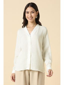 Allen Solly - Women White Textured Shirt