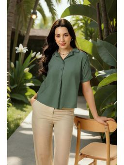 Allen Solly - Women Green Solid Shirt