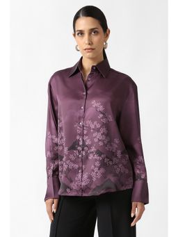 Van Heusen - Women Purple Floral Print Casual Shirt