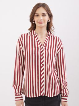 Spykar - Deep Maroon Regular Fit Casual Shirt