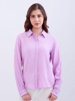 Spykar - Orchid Lavender Regular Fit Casual Shirt