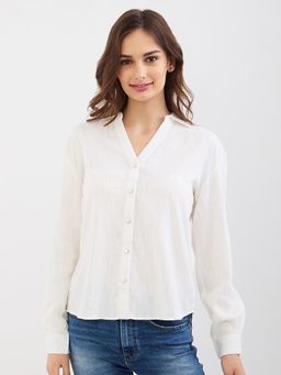 Spykar - Off White Regular Fit Casual Shirt