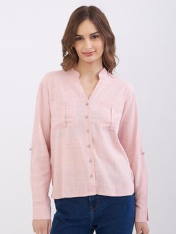 Spykar - Pink Loose Fit Casual Shirt