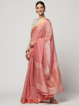 Fabindia - Cotton Woven Broad Border Sari