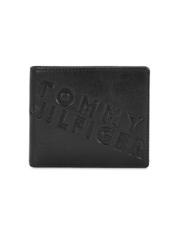 Tommy Hilfiger - Oliver Leather Mens Global Coin Wallet Embossed Black
