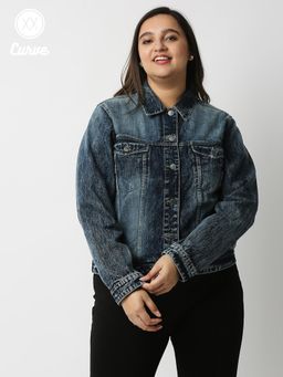 Twenty Dresses by Nykaa Fashion - Curve Make A Bold Move Denim Jacket