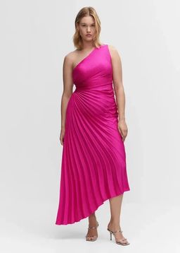 ANNY - Magenta Solid A-Line Maxi Dress