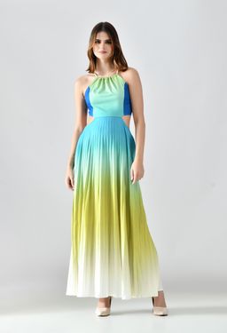 ANNY - Multi-Color Ombre A-Line Maxi Dress