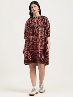 United Colors of Benetton - Multi-Color Printed A-Line Knee Length Dress
