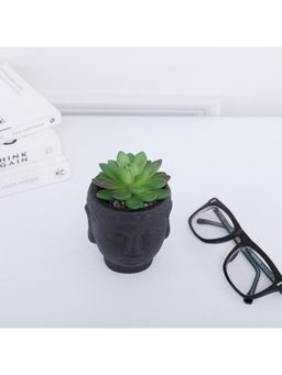 HomeTown - Buddha Face Bonsai Plant, Black