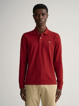 GANT - Men Maroon Solid Regular Fit Polo T-Shirt