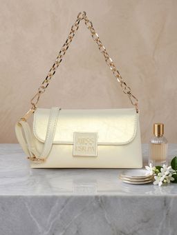 ESBEDA - Pear Gold Minimal Luxe Miss Sling Bag for Womens (S)