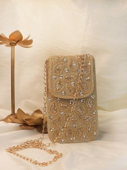 Soho Boho Studio - Aura Gold Phone Pouch Sling Bag