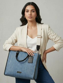 LA ELLORE - Dezy Solid Handbag Black