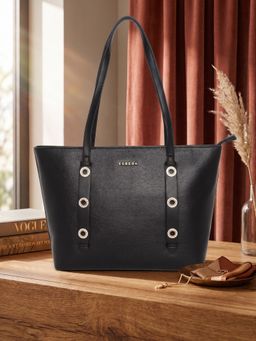 ESBEDA - Black Prestige Stud Line Tote Bag for Womens (L)