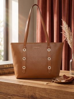 ESBEDA - Tan Prestige Studline Tote Bag for Womens (L)