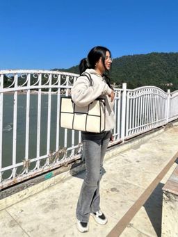 Hues Studio - Ace Tote Bag for Women Beige