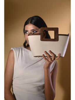 Hues Studio - Camille Sling Bag for Women Beige