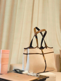 Hues Studio - Emily Tote Bag for Women Beige