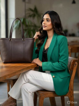 Hues Studio - Lauren Tote Bag for Women Brown (M)