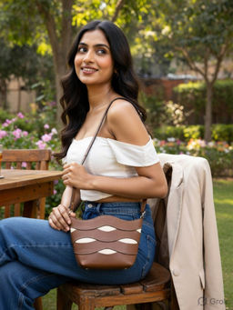 Hues Studio - Murphy Sling Bag for Women Brown