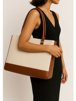 Hues Studio - Rachel Tote Bag for Women Beige