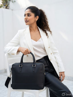 Hues Studio - Ross Laptop Bag for Women Black (M)