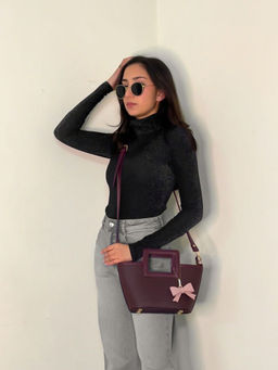 Hues Studio - Camille Sling Bag for Women Maroon