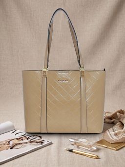 ESBEDA - Beige Elegance Carryall Tote Bag for Womens (M)