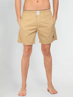 U.S. POLO ASSN. - Men Brown Solid Shorts