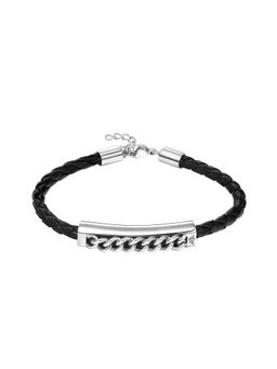 Police - Fetter Black Cord Leather Bracelet - O/S for Men - Peagb0005205
