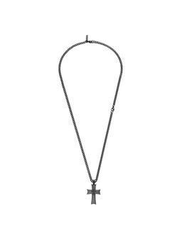 Police - Zeal Polished Centre with Crystal Black Brushed Necklace for Men - Peagn0011003