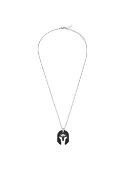 Police - Armor Wing Logo Jet Crystals Pendant Stainless Steel Necklace for Men - Peagn0032001
