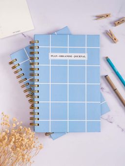 THE ZAPPY BOX - Blue Spiral Bound Daily Journal