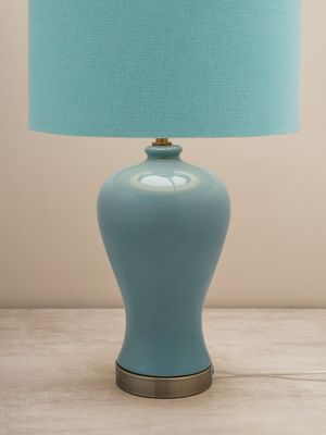 Buy Pure Home + Living Light Blue Ceramic Lamp Stand Online