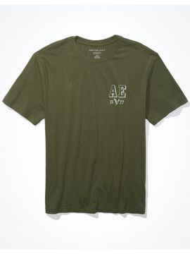 brown and green graphic tee