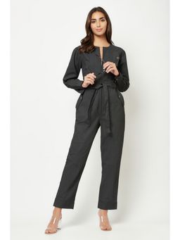 HOUSE OF S - Black Txt Jumpsuit