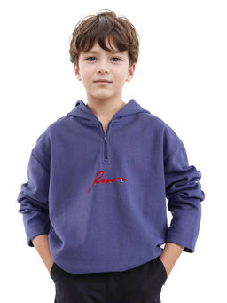 RARE ONES - Purple Kanzy Cotton Poly Full Sleeve Solid Sweatshirt - Rare Ones By Rare Rabbit