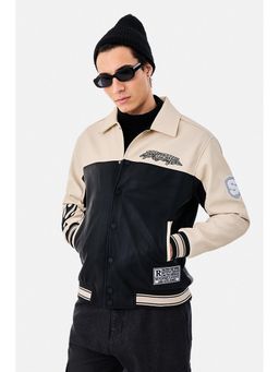 Snitch - Men Beige Polyester Full Sleeves Jacket