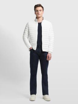 Arrow Sports - Men White Nylon Full Sleeves Jacket