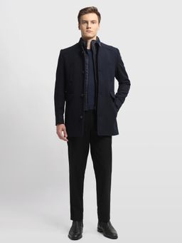 Arrow Sports - Men Blue Nylon Full Sleeves Coat