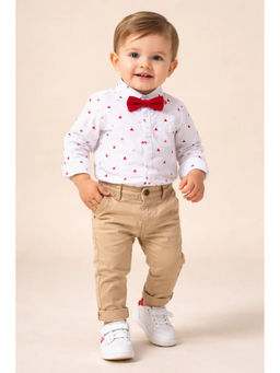 Bloom Up - Multi-Color Printed Cotton Blend Regular Shirts and Bow