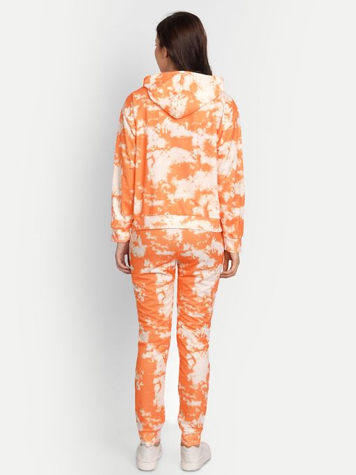 Tie Dye Hoodie And Joggers Set Buy IKI CHIC Orange Tie-dye